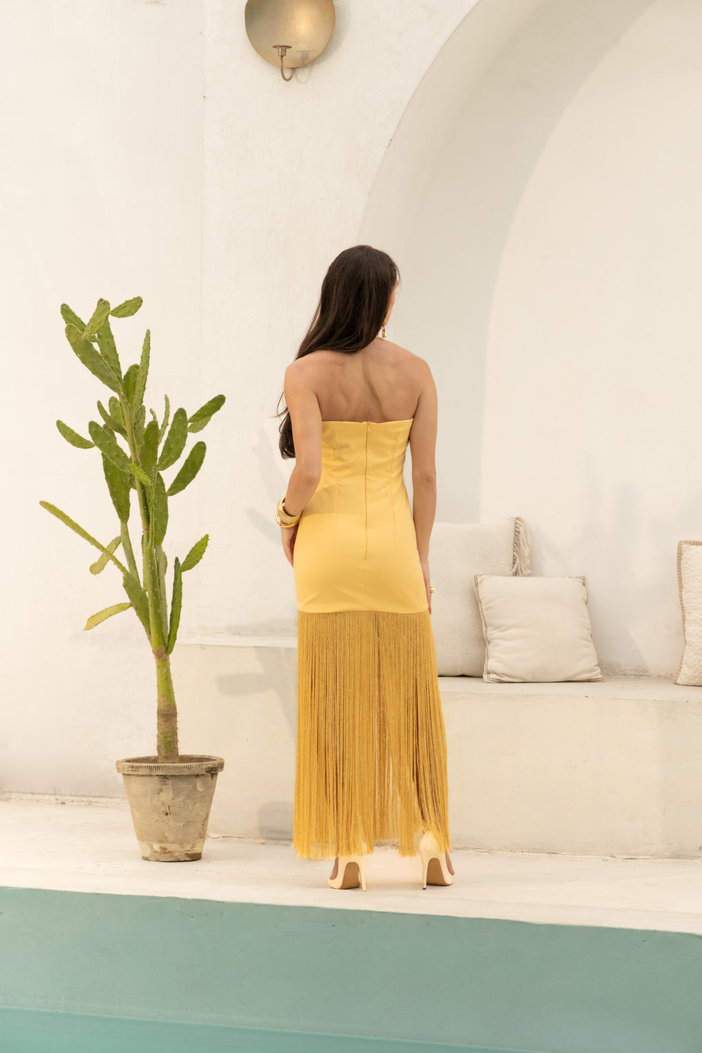 LOTTIE — Fringe Halter Dress