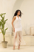 LOTTIE — Fringe Halter Dress