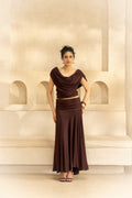 ELLIE — Gathered Yoke Maxi Skirt