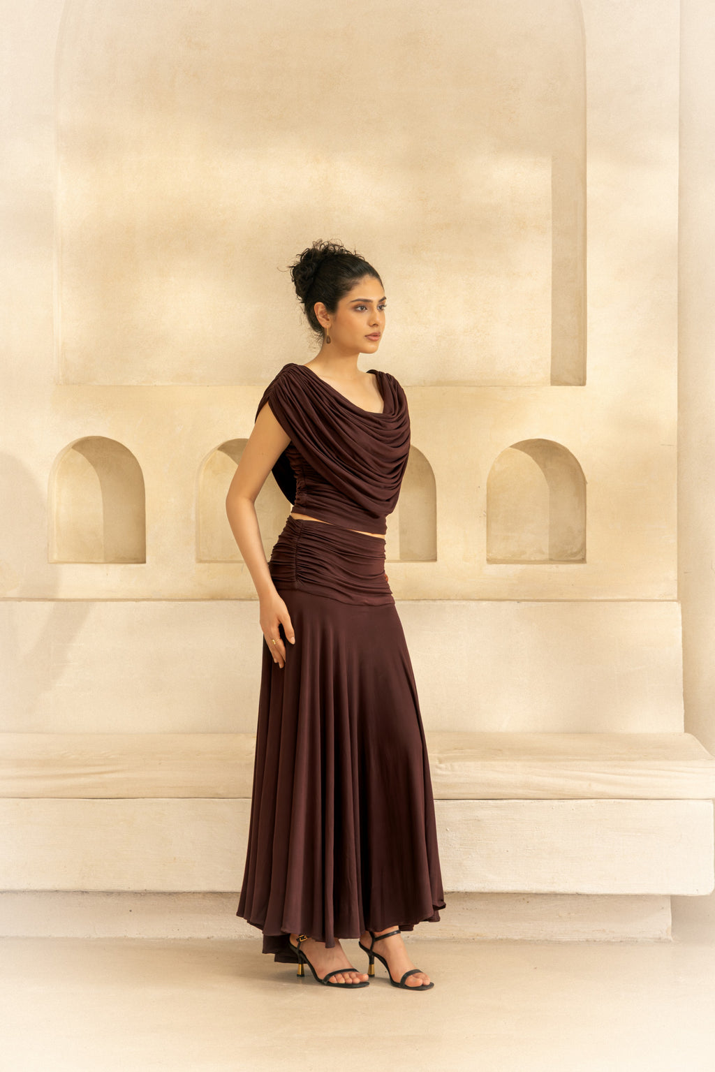 LYDIA — Draped Cowl Top
