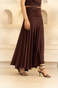 ELLIE — Gathered Yoke Maxi Skirt
